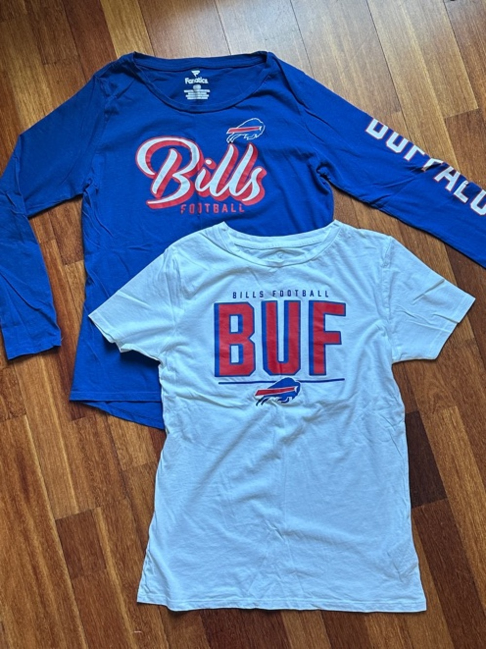 NWOT Fanatics Blue & White Buffalo Bills Women’s Tee Duo